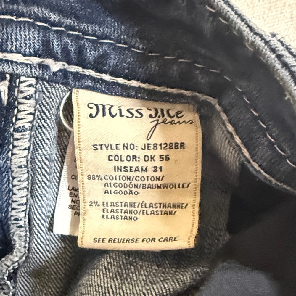 Miss Me Indigo Boot Cut Jeans with Embellished Pockets - Picture 7 of 9
